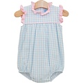 Trotter Street Kids Meredith Bubble Light Blue Gingham/Light Pink Ruffle