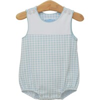 Trotter Street Kids Madden Bubble Light Blue Gingham