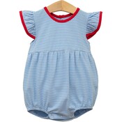 Trotter Street Kids Lucy Bubble Cornflower Stripe/Red