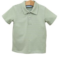 Trotter Street Kids Henry Polo Green Stripe