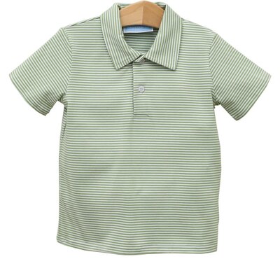 Trotter Street Kids Henry Polo Green Stripe
