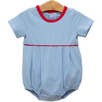 Trotter Street Kids Bentley Bubble Cornflower Stripe/Red