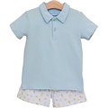 Trotter Street Kids Cottontail Solid Polo Short Set