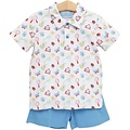 Trotter Street Kids Little Explorers Polo Short Set