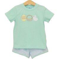 Trotter Street Kids Bunnies & Baskets Short Set