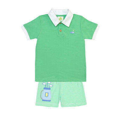 Zuccini Golf Ian Polo Short Set Covington Green