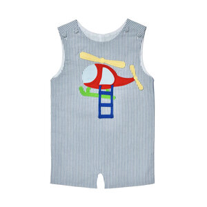 Zuccini Helicopter Ashton Shortall Royal Blue Seersucker