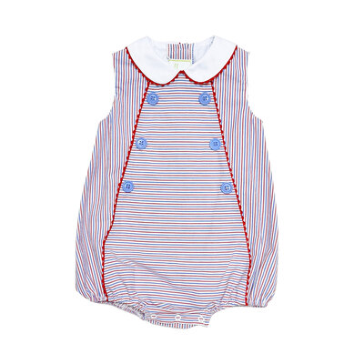 Zuccini Airplane A-line Bubble Patriotic Stripe Seersucker