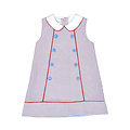 Zuccini Airplane A-line Dress Patriotic Stripe Seersucker