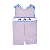 Zuccini Airplane Ashton Shortall Patriotic Stripe Seersucker