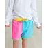 RuffleButts + RuggedButts Neon Color Block Dolphin Hem Swim Trunks