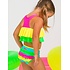 RuffleButts + RuggedButts Neon Color Block Flounce Bikini 2-Piece Swimsuit, with Signature Rear Ruffles