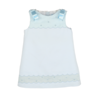 Luli & Me Blue Pique Shift Dress