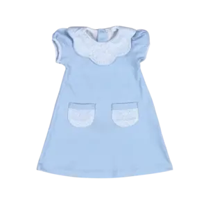 Baby Loren Ivy Floral Blue Dress