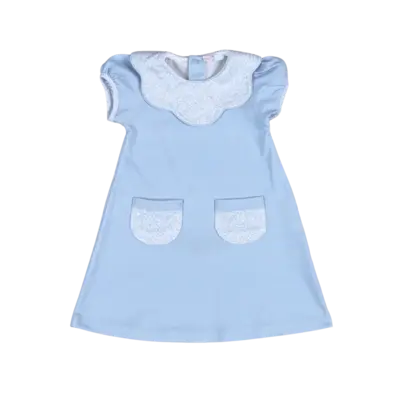 Baby Loren Ivy Floral Blue Dress