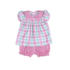 Baby Loren Pink Plaids Jane Bloomer Set