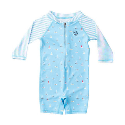 Prodoh *PRE-ORDER*Baltic Sea Boats in the Bay Lil Reef Baby Rashguard Swimtrunk