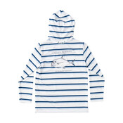 Prodoh Windsurfer Navy Peony Stripe Pro Performance Hoodie
