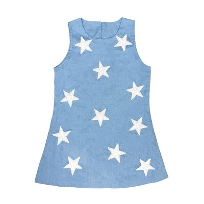 Belle Cher Stars Denim Dress