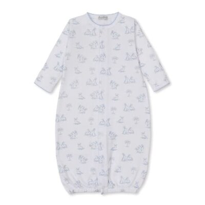 Kissy Kissy Springtime Bunny Fun Lt Blue Printed Convertible Gown