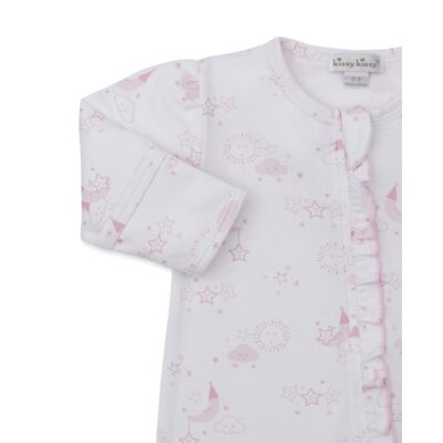 Kissy Kissy Nightfall Printed Pink Footie w/Zipper