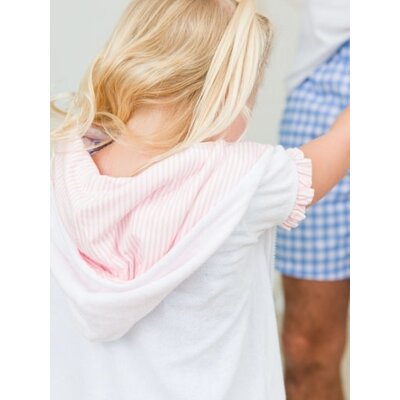 RuffleButts + RuggedButts White Terry Full-Zip Cover Up