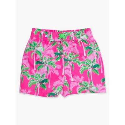 RuffleButts + RuggedButts Neon Palm Paradise Swim Trunks