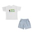 Bailey Boys Happy Birthday T-Shirt w/ Blue Check Seersucker Short
