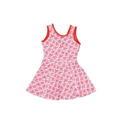 The Oaks Apparel Rosie Retro Print Rachel Dress