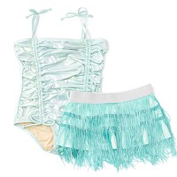 Shade Critters Mint Ombre 1PC Swimsuit & Fringe Skirt