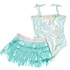 Shade Critters Mint Ombre 1PC Swimsuit & Fringe Skirt
