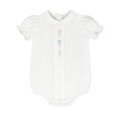 Lullaby Set Classic White w/Flowers Pique Bluebonnet Bubble