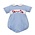 Petit Bebe Valentine's Day Lt Blue Gingham Boy's Bubble