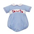 Petit Bebe Valentine's Day Lt Blue Gingham Boy's Bubble