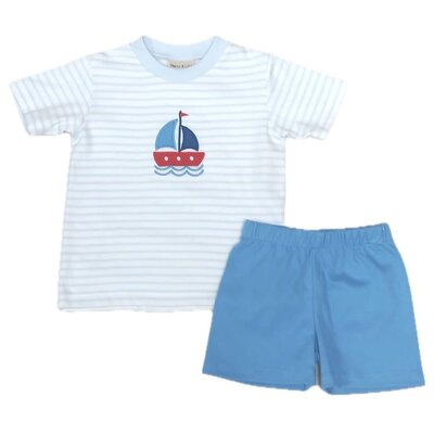 Sailboat Boys T-Shirt Short Set