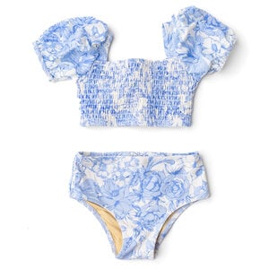 Shade Critters Tropical Blues Smocked Puff Sleeve 2PC