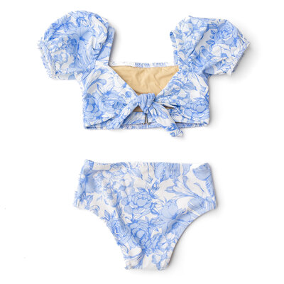 Shade Critters Tropical Blues Smocked Puff Sleeve 2PC