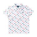 Prodoh Americana Fish Print SS Pro Performance Polo