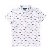 Prodoh Americana Fish Print SS Pro Performance Polo