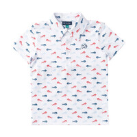 Prodoh Americana Fish Print SS Pro Performance Polo