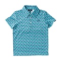 Prodoh Marine Green Shell Print SS Pro Performance Polo