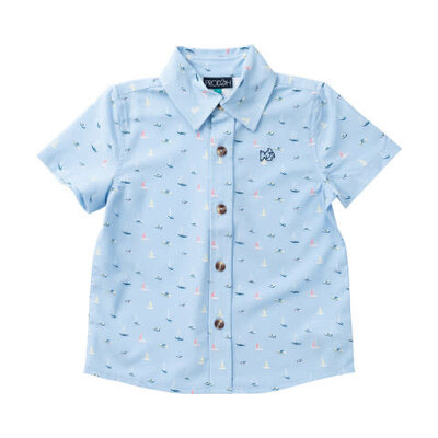 Prodoh Windsurfer Boats in the Bay Print SS Fishing Shirt