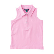 Prodoh Pink Frosting Sleeveless Solid Cotton Polo