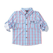 Prodoh *PRE-ORDER*Patriotic Plaid Founders Kids Fishing Shirt