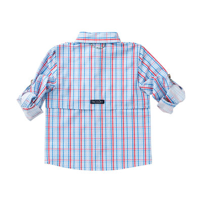Prodoh Patriotic Plaid Founders Kids Fishing Shirt