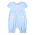 Ishtex Textile Products, Inc *PRE-ORDER*Bunny Girl's Romper Light Blue Stripe