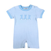Ishtex Textile Products, Inc *PRE-ORDER*Bunny Boy's Romper Light Blue Stripe