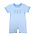 Ishtex Textile Products, Inc *PRE-ORDER*Bunny Boy's Romper Light Blue Stripe
