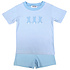 Ishtex Textile Products, Inc *PRE-ORDER*Bunny Boy's Shorts Set Light Blue Stripe