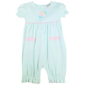 Ishtex Textile Products, Inc *PRE-ORDER*Butterfly Girl's Romper Light Blue
